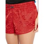 Adidas • Solid Red Quilted Stitch Shorts Photo 1