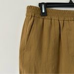 ZARA Tan Brown High Rise Wide Leg Pleated Pull On Cropped Trouser L NWT Photo 3
