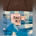 Princess Polly  BRAESIDE TOP gingham plaid BLUE crop shirt puff sleeve Colton top Photo 2
