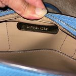 Michael Kors Michael‎ Kors Womens Leather Studded Crossbody Handbag Denim Sky Blue Medium Photo 6