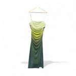 Micas Ombré Print Mesh Elegant Ombre Green Dress Photo 1