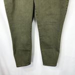 Torrid  Plus Size 18 Jeans Ankle Cropped Olive Green Button Fly Skinny Mid 1598 Photo 3