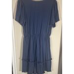 NEW Gigio UMGEE Boho Dress Blue Babydoll Ruffled Knee Length Cottagecore Size S Photo 7