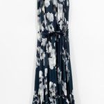 G. Label by Goop Sammy Pleat Neck Floral Print Mid Length Silk Dress Size 6 Photo 1