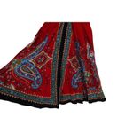 Advance Red Paisley Halter Dress Free Size Boho Festival Beach Vacation Photo 3