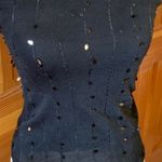 Nwt, Lavishly Paris Black Sheer Sequin Knitted Tube Top. Size Small Photo 4