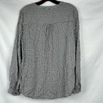Dalia Collection  Large Polka Dot V-neck Front Pocket Blouse Large Photo 2
