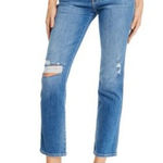 frame denim Frame Le Sylvie Slender Straight Distressed‎ Crop Jeans Size 24 Photo 0