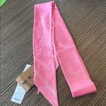 Burberry  Silk Skinny Scarf Bubble Gum Pink NWT Photo 5