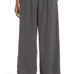 Eileen Fisher Sandwashed Tencel Wide Leg Pull On Cropped Pant Gray Medium Photo 0