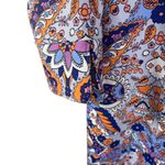 Talbots  Multicolor Paisley Print Shirt Dress 3/4 Sleeve Stretch‎ Travel Chic M Photo 3
