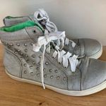 Wanted High Tops Silver Sneakers Embellished Womens 7.5 Lace Up Shoes Photo 1