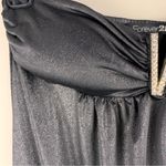 Forever 21  Black Strapless Top Sz M Rhinestone V Club Date Night Party‎ Rave Photo 8