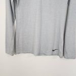 Gray Long Sleeve Tee with Hoodie Size Small Nike Gray Hoodie Logo Top Photo 2