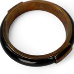 Diane Von Furstenberg Vintage DVF Lucite Bangle by  Solid Brass Lucite Bracelet Photo 3