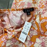 J.Crew  NWT Tie Front Cotton Poplin Midi Dress Orange Floral Women’s Sz XS Party Photo 8