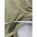 Carly Jean Women's Jacket Trench Belted Olive Green Size Medium Linen Photo 5