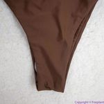 NEW Abysse x free people Benson high waisted bikini bottoms in dark brown, M Brown Size M Photo 8