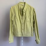 J.Jill  Linen Blend‎ Jacket Snap Front Lightweight Chartreuse Green Size M Photo 0