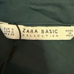 ZARA NEW  Basic Green Beaded Lightweight Long Sleeve Button Down Shirt Top Size S Photo 3