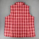 Lands' End NEW Puffer Vest size 1X Goose Down Fill 600 Red Plaid Tartan Photo 2