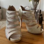 De Blossom Collection De Blossom Silver Sparkle Heels Photo 0