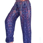 Banjamth Blue Peacock Lightweight Soft Gypsy Festival Abstract Bohemian Women’s Size M Photo 0