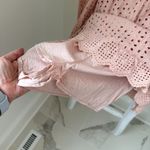 Mustard Seed Vici Blush Pink Eyelette Ruffle Sleeved Romper Size Small Photo 5