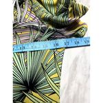 Lulumari  Tropical Print Palm Tree Print Yellow One Shoulder Kimono Sleeve Photo 9