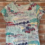 Vineyard Vines Knit T Shirt Dress Coastal Island Village Print XS Photo 1