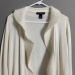 White House | Black Market White House Black Market sz M cream ruffle open cardigan Photo 1
