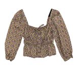 J.Crew Cinched-Waist Organic Cotton Top Liberty Fabric Busy Izzy Floral 12 Photo 4