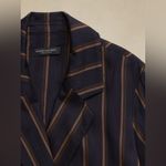 Banana Republic  Navy & Gold Striped SPENCER SUIT JACKET Blazer Size XS NWT $230 Photo 2
