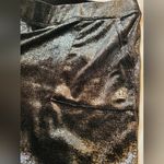 Juicy Couture  Women XL Velour Shiny Flare Black Silver Pull On Wide-Leg Pants Photo 2