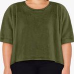 Olive Green Classic Women's oversized Top large Photo 2