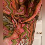 PRIYA EMBELLISHED SWIMSUIT COVER Size 40/Large adjustable waist long sleeve NWOT Orange Photo 5