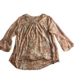 Charter Club Romantic Blush Floral Blouse Women’s XL Flowy Boho Top Photo 4