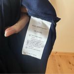 Derek Lam Collective navy blue chiffon long sleeve neck tie blouse 40 / US 4 Photo 10