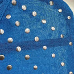 BCBGMAXAZRIA  Y2K Blue Metal Embellishments Kimono Swim Cover Up Blouse Size O/S Photo 7