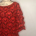 Coco Bianco  on or off shoulder puff sleeve top textured jacquard L Photo 1