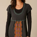 Spread the Love‎ by KYS Gray Dress Layered Look Bohemian Style Size S Boho Artsy Photo 0