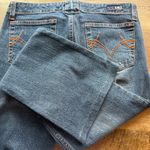 Lei Jeans Womens 9 Junior Blue Low Rise Hipster Flare Orange Stitching Denim Vtg Size undefined Photo 11