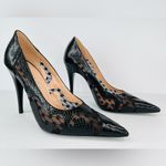 Gucci  Python Embossed Leather & Mesh GG Rhombus Heel Pumps Size EU 39.5 Photo 2