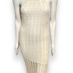 Glassons | Crochet Halter Midi Dress with Crisscross Back Tie Closure Medium Photo 1