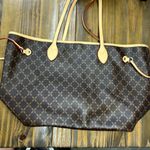 Masien Rauder Brown Faux Leather Tote Bag 13 x 11 Inches Photo 1