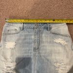 Hollister  Trendy High Rise Y2k Distressed Denim Mini Skirt Photo 3
