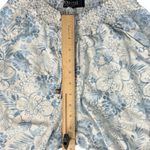 Beau Dawson Blue White Floral Linen Blend Wide Leg Tie Front Pants size L 10 Photo 3