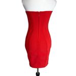 The Sang  Red Mini Dress Size S Strapless Tube Corset Bustier Bandage Stretch Photo 5
