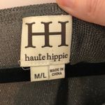 Haute Hippie  Olive Shimmer Oversized Sweater Large Photo 2