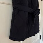 Poetry Navy Blue Hooded Quilted Belted Longline Puffer Vest Size 14 Photo 13